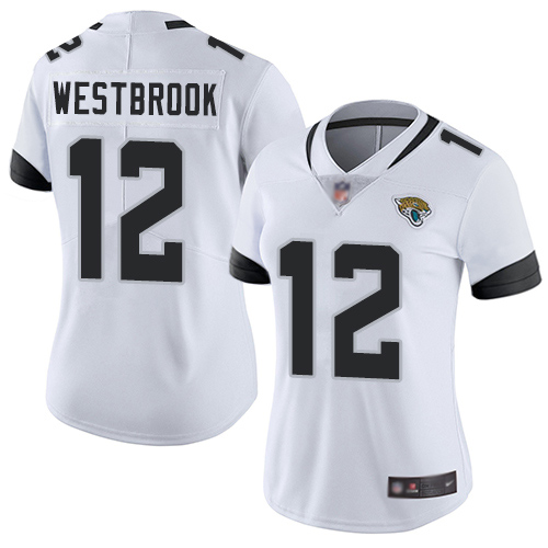 Nike Jacksonville Jaguars #12 Dede Westbrook White Women Stitched NFL Vapor Untouchable Limited Jersey->women nfl jersey->Women Jersey